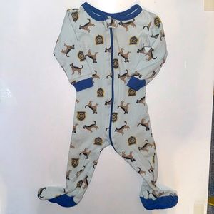 Leveret Police Dog 3-6M Footed Zip-Up